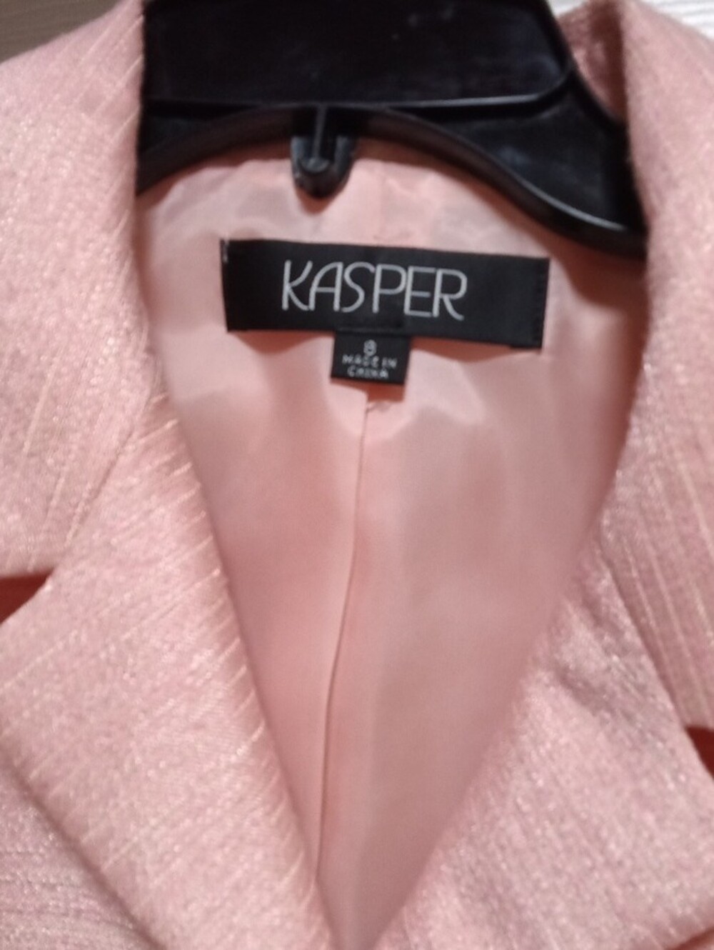 Kasper Women's Light Pink Two-Piece Skirt Suit Size 8 - Picture 2 of 15